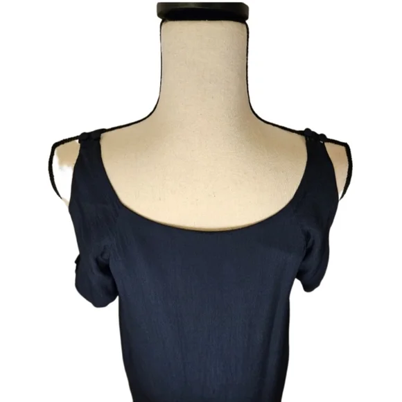 NWT - Maple Navy Cold Shoulder Dress - Picture 9 of 12